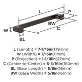 AMEROCK Bridgeport Cabinet Handle Pull in Oil Rubbed Bronze 160mm BP37033ORB Specs