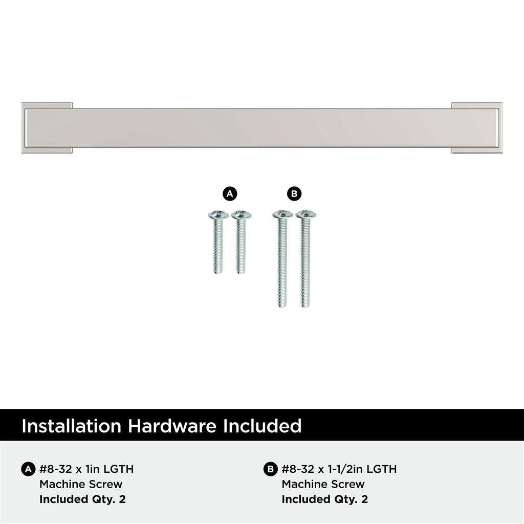 AMEROCK Bridgeport Cabinet Handle Pull in Polished Chrome 128mm BP3703226 Installation Hardware