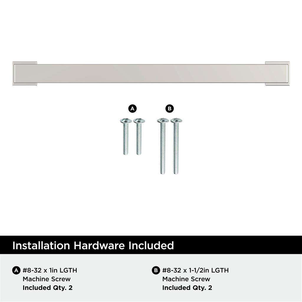 AMEROCK Bridgeport Cabinet Handle Pull in Polished Chrome 160mm BP3703326 Installation Hardware