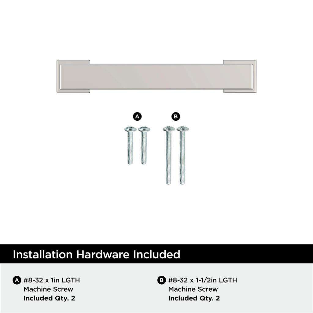 AMEROCK Bridgeport Cabinet Handle Pull in Polished Chrome 3" BP3703026 Installation Hardware