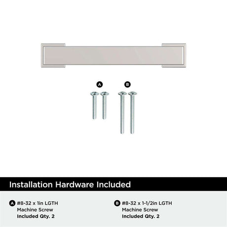 AMEROCK Bridgeport Cabinet Handle Pull in Polished Chrome 3" BP3703026 Installation Hardware