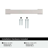 AMEROCK Bridgeport Cabinet Handle Pull in Polished Chrome 96mm BP3703126 Installation Hardware