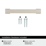 AMEROCK Bridgeport Cabinet Handle Pull in Satin Nickel 96mm BP37031G10 Installation Hardware