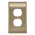 AMEROCK Candler Duplex Outlet Wall Plate in Golden Champagne BP36508BBZ