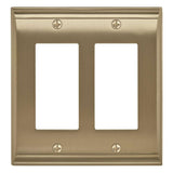 AMEROCK Candler GFI Rocker Wall Plate in Golden Champagne 2 Rocker BP36505BBZ