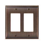 AMEROCK Candler GFI Rocker Wall Plate in Oil Rubbed Bronze 2 Rocker BP36505ORB