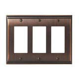 AMEROCK Candler GFI Rocker Wall Plate in Oil Rubbed Bronze 3 Rocker BP36506ORB