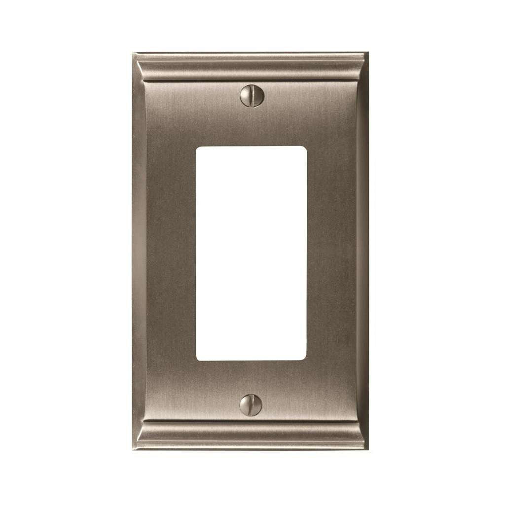 AMEROCK Candler GFI Rocker Wall Plate in Satin Nickel 1 Rocker BP6504G10