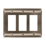 AMEROCK Candler GFI Rocker Wall Plate in Satin Nickel 3 Rocker BP6506G10
