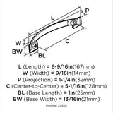 Amerock Candler Handle Cabinet Pull in Oil Rubbed Bronze 128mm BP29363ORB Specs