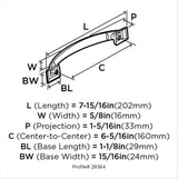 Amerock Candler Handle Cabinet Pull in Oil Rubbed Bronze 160mm BP29364ORB Specs