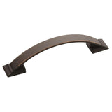 Amerock Candler Handle Cabinet Pull in Oil Rubbed Bronze 96mm BP29355ORB on White Background