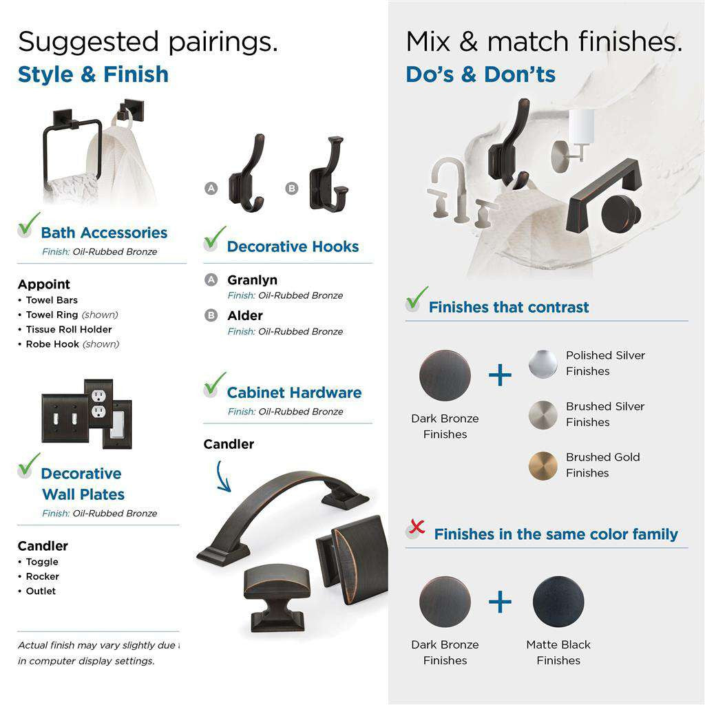 Amerock Candler Handle Cabinet Pull in Oil Rubbed Bronze Suggested Pairings