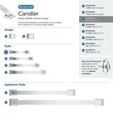 Amerock Candler Handle Cabinet Pull in Polished Chrome 3" BP2934926 Collection
