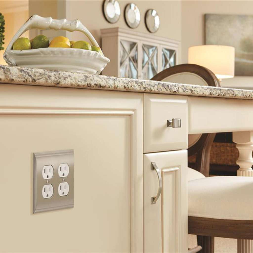 Amerock Candler Handle Cabinet Pull in Satin Nickel 96mm BP29355G10 Mounted