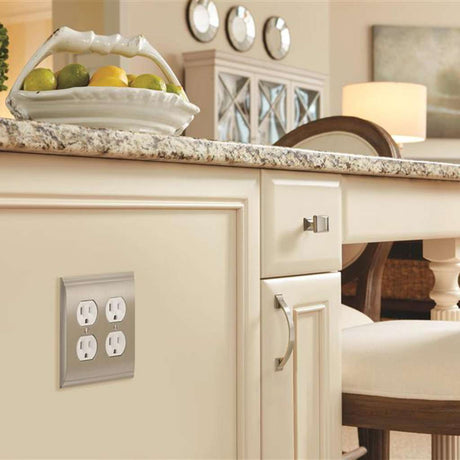 Amerock Candler Handle Cabinet Pull in Satin Nickel 96mm BP29355G10 Mounted