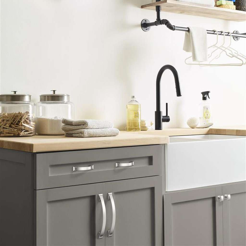 Amerock Candler Rectangle Cabinet Knob in Polished Chrome Collection