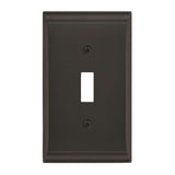 AMEROCK Candler Toggle Switch Wall Plate in Black Bronze Single BP36500BBR