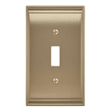 AMEROCK Candler Toggle Switch Wall Plate in Golden Champagne Single BP36500BBZ
