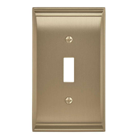 AMEROCK Candler Toggle Switch Wall Plate in Golden Champagne Single BP36500BBZ
