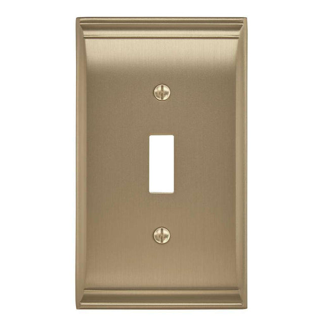 AMEROCK Candler Toggle Switch Wall Plate in Golden Champagne Single BP36500BBZ