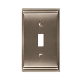 AMEROCK Candler Toggle Switch Wall Plate in Satin Nickel Single BP36500G10