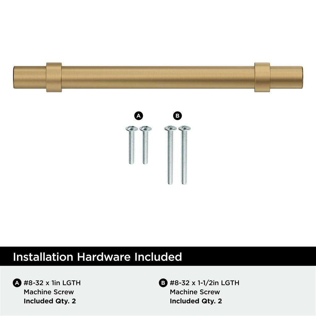 Amerock Central Wrapped Bar Handle Pulls in Champagne Bronze 128mm BP37162CZ Installation Hardware