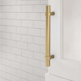 Amerock Central Wrapped Bar Handle Pulls in Champagne Bronze 128mm BP37162CZ Mounted