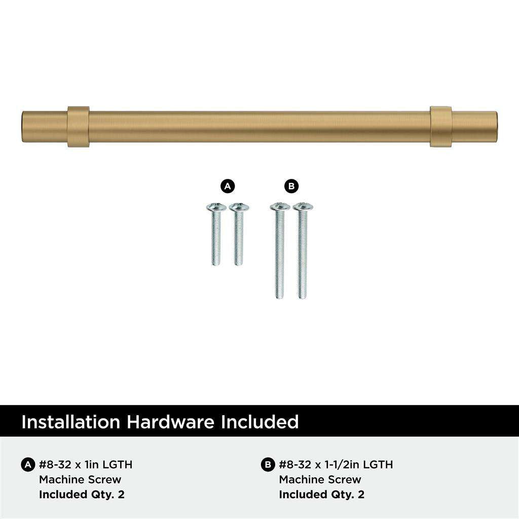 Amerock Central Wrapped Bar Handle Pulls in Champagne Bronze 160mm BP37163CZ Installation Hardware