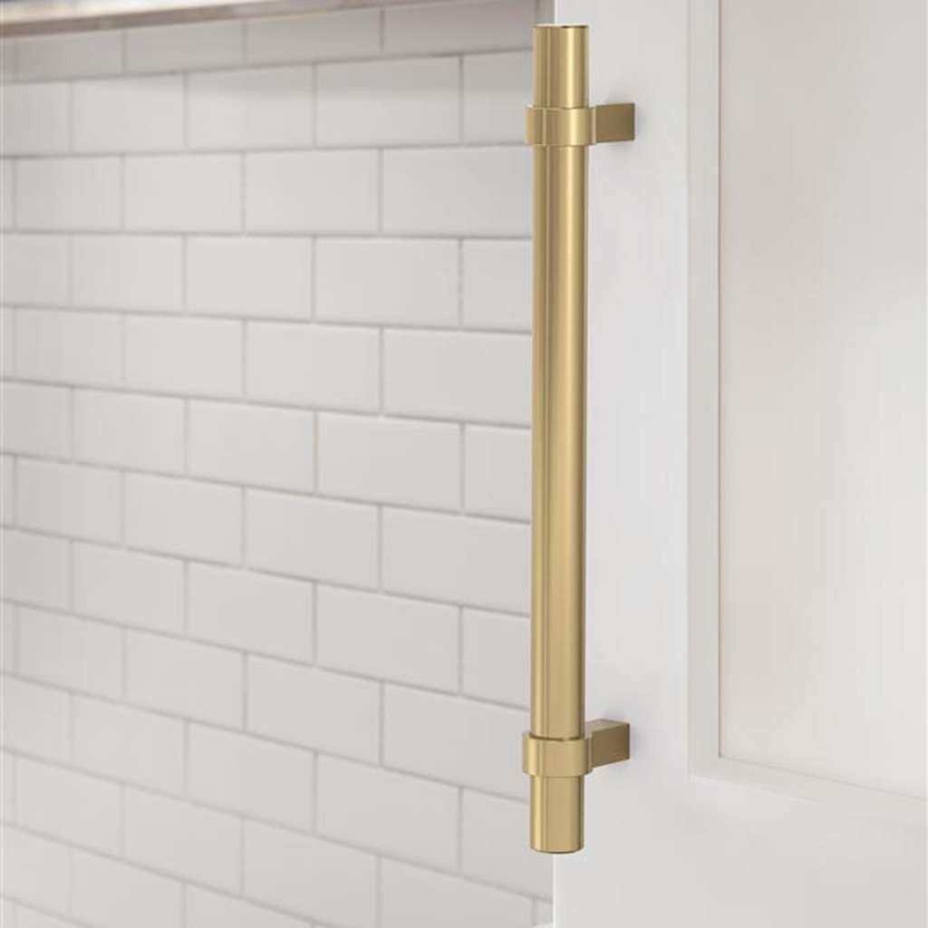 Amerock Central Wrapped Bar Handle Pulls in Champagne Bronze 160mm BP37163CZ Mounted