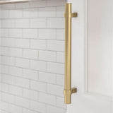 Amerock Central Wrapped Bar Handle Pulls in Champagne Bronze 160mm BP37163CZ Mounted