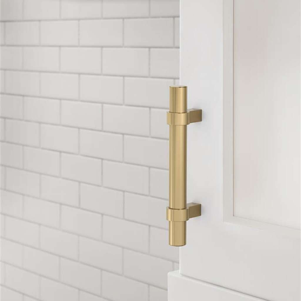 Amerock Central Wrapped Bar Handle Pulls in Champagne Bronze 3" BP37160CZ Mounted