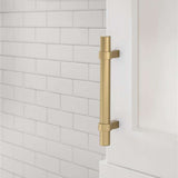 Amerock Central Wrapped Bar Handle Pulls in Champagne Bronze 96mm BP37161CZ Mounted