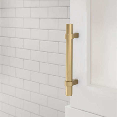 Amerock Central Wrapped Bar Handle Pulls in Champagne Bronze 96mm BP37161CZ Mounted