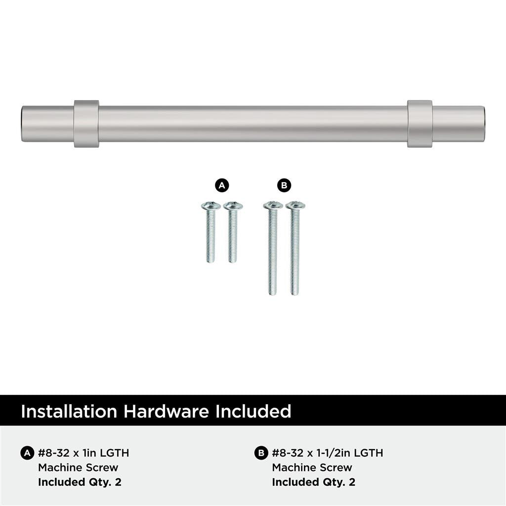 Amerock Central Wrapped Bar Handle Pulls in Chrome 128mm BP3716226 Installation Hardware