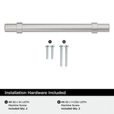 Amerock Central Wrapped Bar Handle Pulls in Chrome 128mm BP3716226 Installation Hardware
