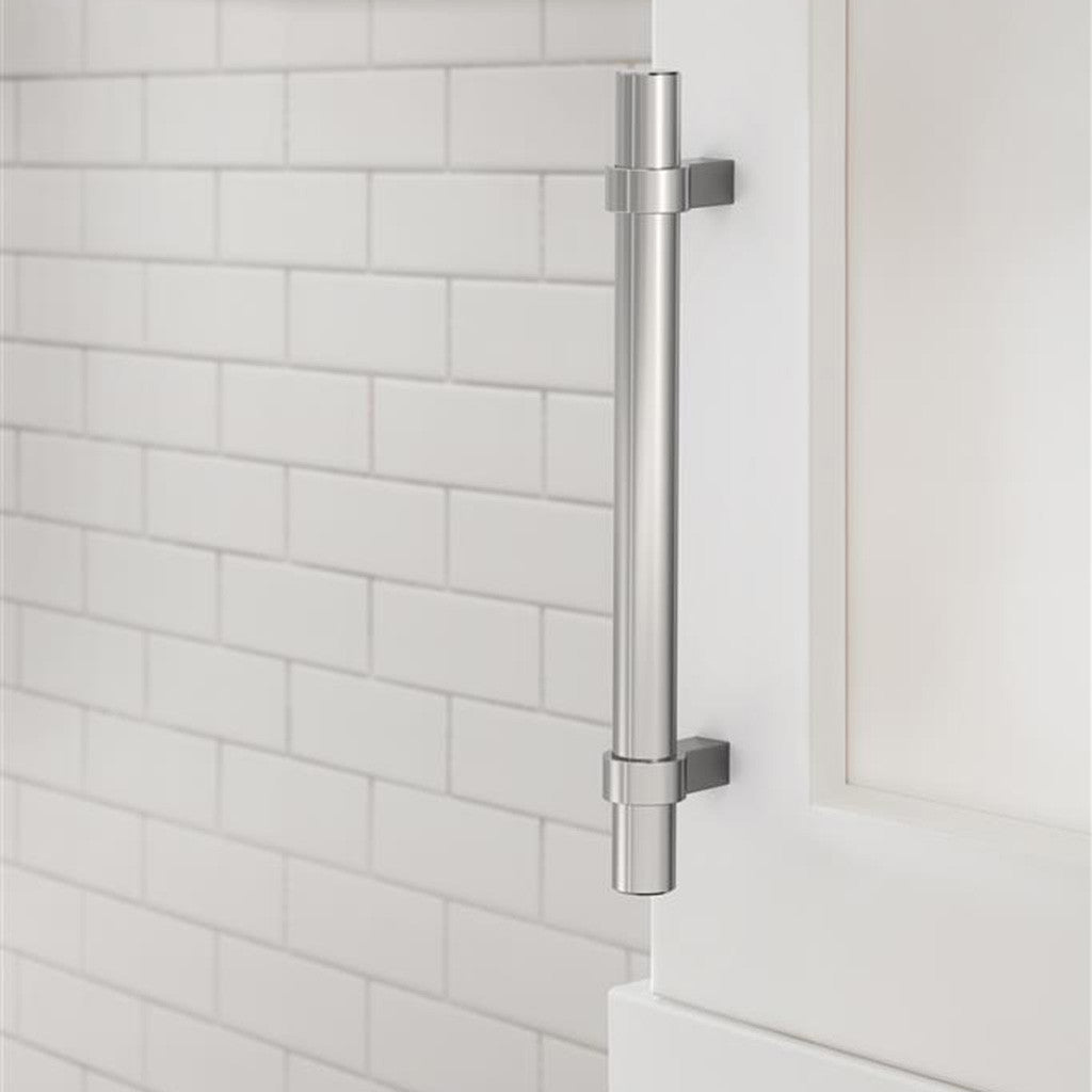 Amerock Central Wrapped Bar Handle Pulls in Chrome 128mm BP3716226 Mounted