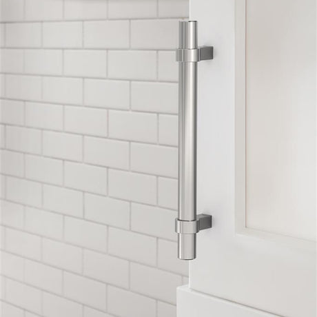 Amerock Central Wrapped Bar Handle Pulls in Chrome 128mm BP3716226 Mounted