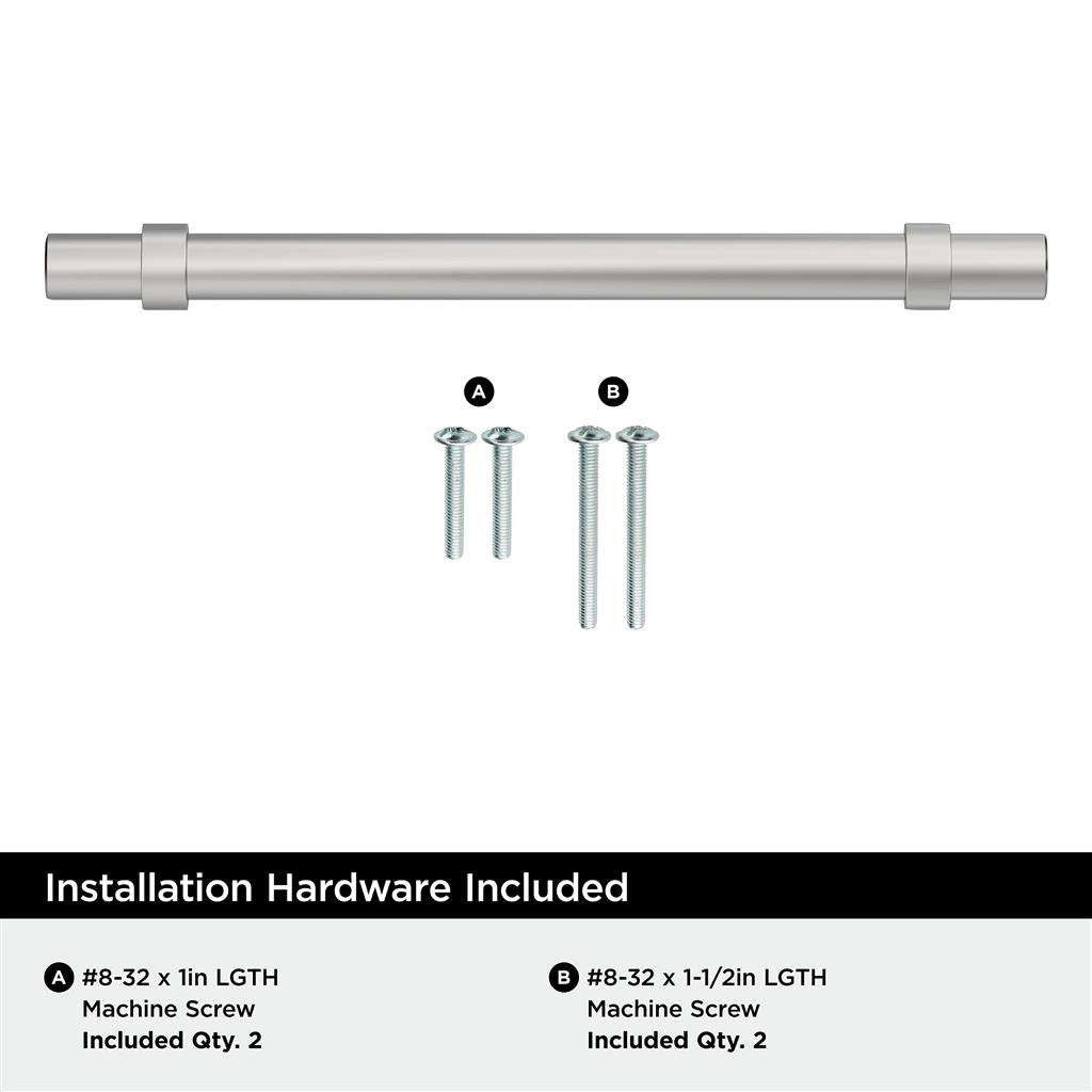 Amerock Central Wrapped Bar Handle Pulls in Chrome 160mm BP3716326 Installation Hardware