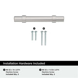 Amerock Central Wrapped Bar Handle Pulls in Chrome 3" BP3716026 Installation Hardware