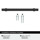 Amerock Central Wrapped Bar Handle Pulls in Matte Black 160mm BP37163MB Installation Hardware