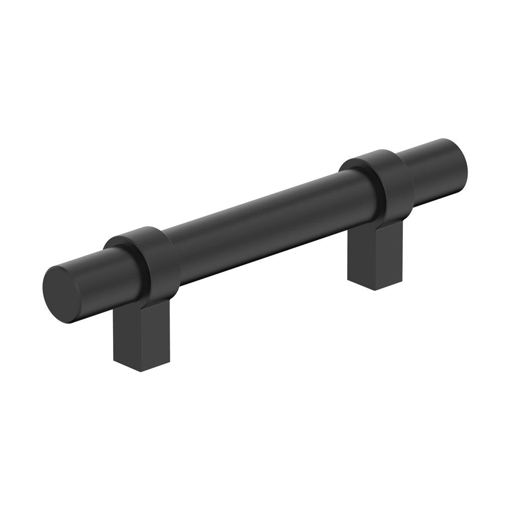 Amerock Central Wrapped Bar Handle Pulls in Matte Black 3" BP37160MB