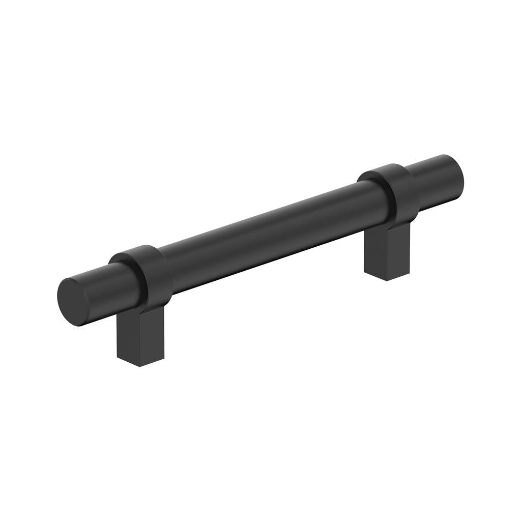 Amerock Central Wrapped Bar Handle Pulls in Matte Black 96mm BP37161MB