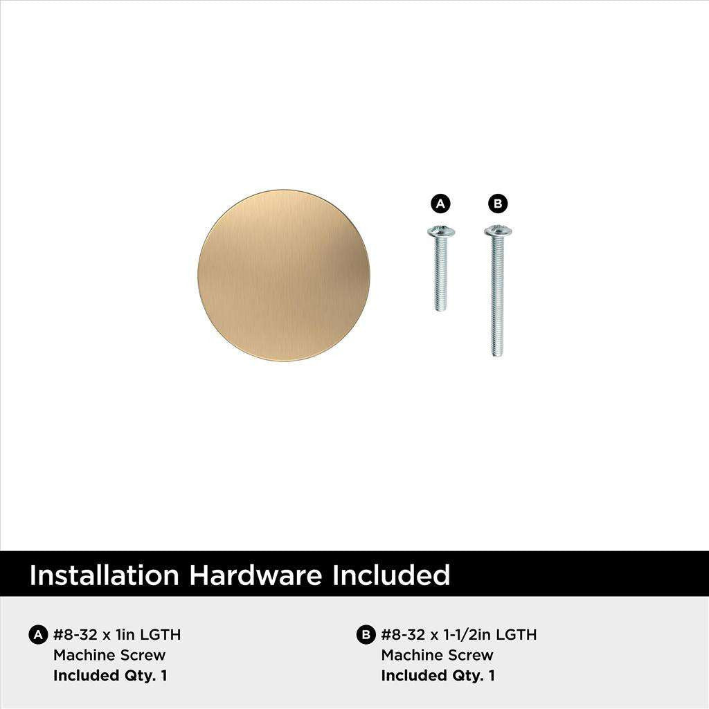 AMEROCK Chalice 1-1/4" Diameter Cabinet Knob in Champagne Bronze BP37022CZ Installation Hardware