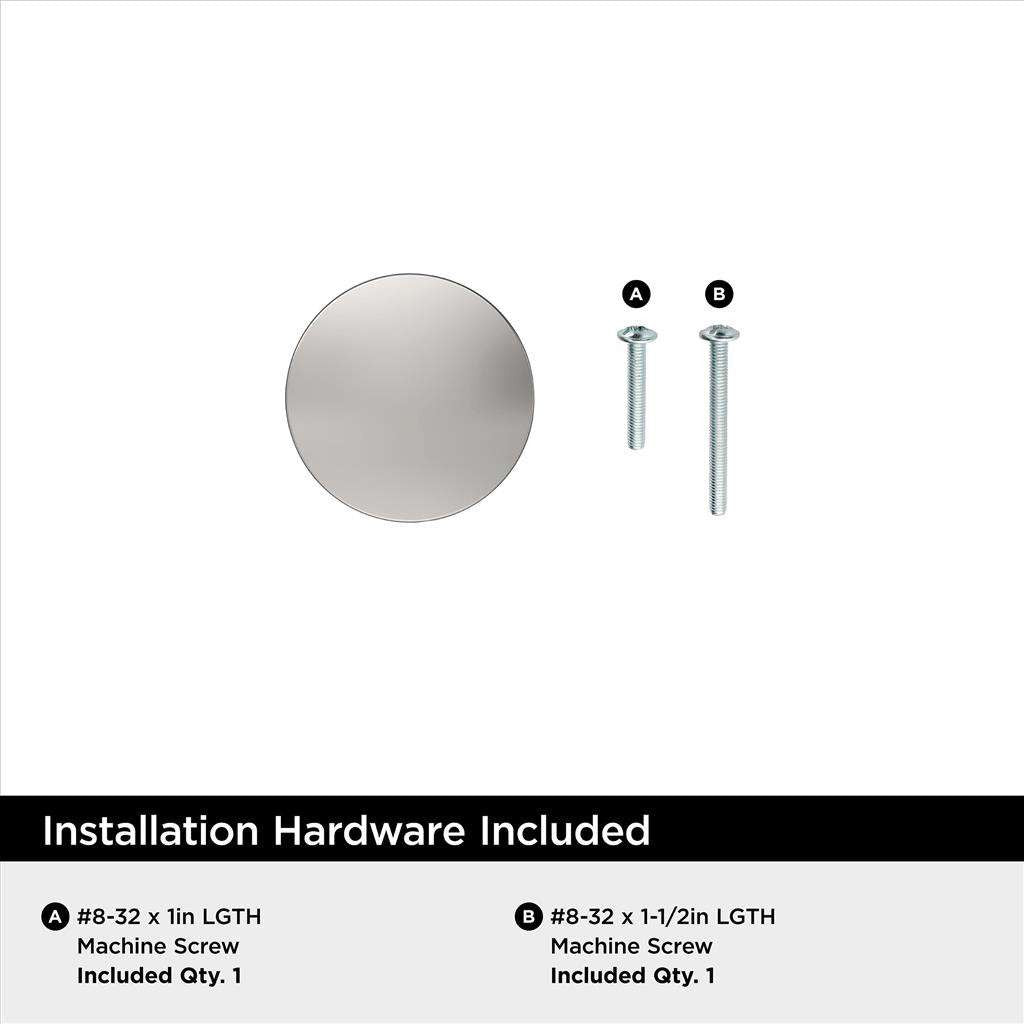 AMEROCK Chalice 1-1/4" Diameter Cabinet Knob in Polished Chrome BP3702226 Installation Hardware