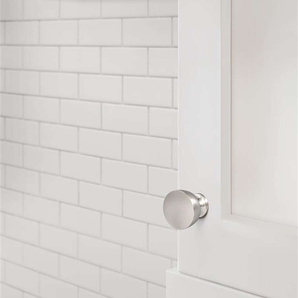 AMEROCK Chalice 1-1/4" Diameter Cabinet Knob in Satin Nickel BP37022G10 Mounted