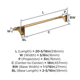 Amerock Davenport Towel Bar in Champagne Bronze 18in BH36053CZ Specs