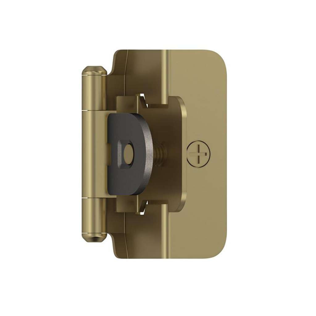 AMEROCK Double Demountable 1/2" Overlay Cabinet Hinge (pair) in Golden Champagne BPR8704BBZ