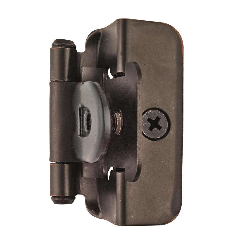 AMEROCK Double Demountable 1/2" Overlay Cabinet Hinge (pair) in Oil Rubbed Bronze BPR8704ORB Angle