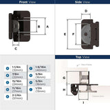 AMEROCK Double Demountable 1/2" Overlay Cabinet Hinge (pair) in Oil Rubbed Bronze BPR8704ORB Specs